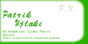 patrik ujlaki business card